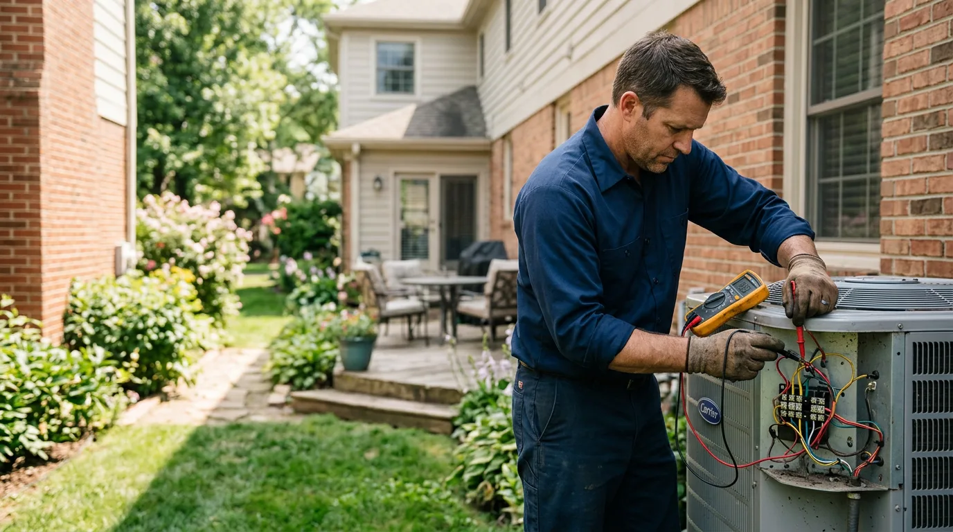 HVAC technician working near Hillsboro, GA
